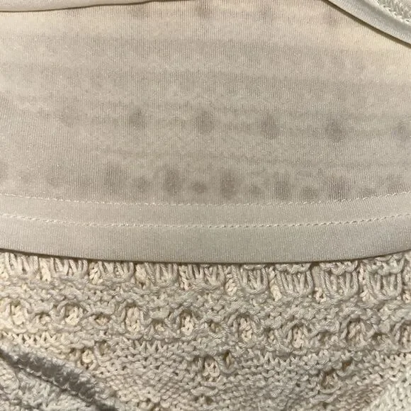 UT XLβCream Openwork Midi Sweater Crochet Knit Scalloped Drawstring Skirt - Picture 14 of 16